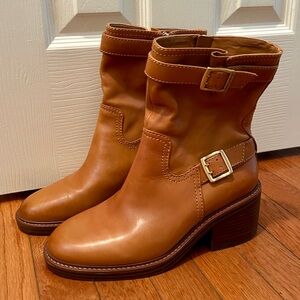 Vince Camuto Tan Leather Heeled Boots